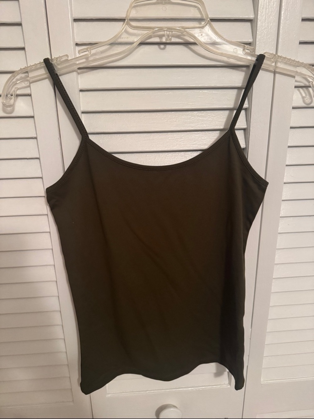 Zara Olive Green Spaghetti Strap Camisole